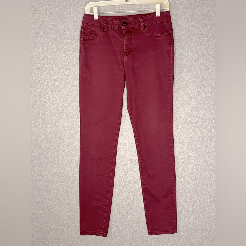 d. Jeans burgundy wine plum denim jeans sz 8 stretch